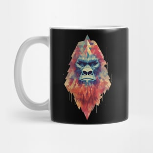 Geometric Sasquatch Vintage Retro Colorful Portrait Mug